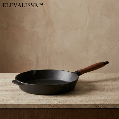 Elevalisse THE OBSIDIAN FORGE SKILLET "Cast iron doesn't just cook your food; it remembers it. Build a legacy of flavor, one sear at a time."